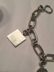 Sterling Silver Charm Bracelet 33.6 Grams 4 Charms No Monograms 7” 925marked