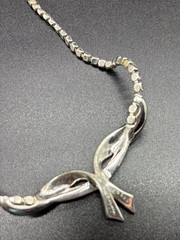 Vintage Marcel Boucher Clear Baguette Ribbon Choker Necklace