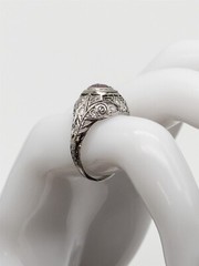 Antique Edwardian 1.50ct Certified NO HEAT Pink Sapphire Diamond Platinum Ring