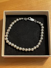 Vintage Sterling Silver 925 Bead Beaded Ball Bracelet 8 In Long READ