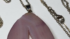 2 STONE GEMSTONE PENDANTS & STERLING SILVER 19″ NECKLACES AMETHYST & MORE
