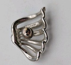 Vintage Monet Silver Tone Earrings Pierced Post