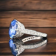 7.50ct.Platinum Vintage Filigree Engagement Ring Natural Blue Sapphire Round Cut