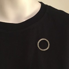 Vintage Rhinestone 925 Pin Brooch