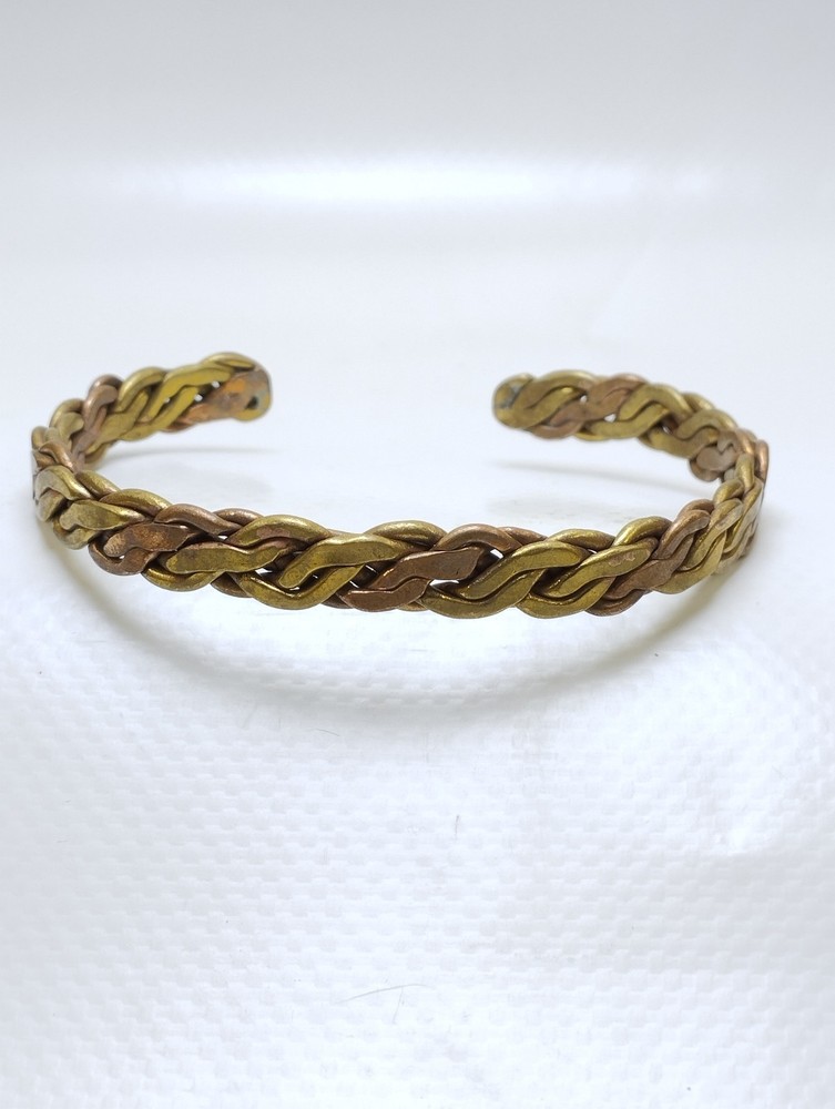 FANTASTIC RARE BOHEMIAN BERBER BRONZE TWISTED BRACELET – TENSION BANGLE BRACELET