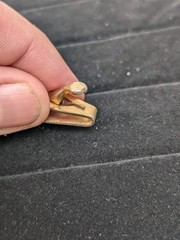 Vintage Mercury Industries Crane Valve Pipe Advertising Tie Bar Clip Gold Tone