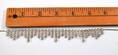 Icing Beautiful Vintage Silver Tone Clear Rhinestone Bib Choker Necklace 18″
