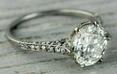 2.00Ct Round Cut Lab Created Diamond 925 Silver Engagement Bridal Ring