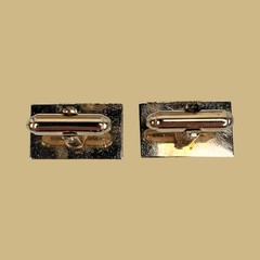 Cufflinks Tie Clip Set Gold Tone Styled by Fifth Avenue Vintage Original Box