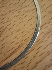 Vtg 925 Italy Sterling Silver 2.5mm Herringbone Link Bracelet 8 1/8 inches