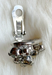Vintage Juliana Black Gray Clear Rhinestone Cluster 5-Link Bracelet & Earrings