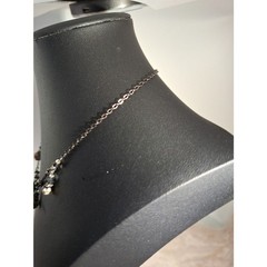 Art Beaded Charm Necklace Delicate Black Chain Fairycore Whimsical Cloisonne’