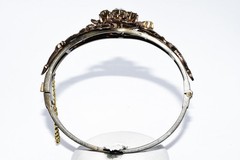 $18,000 4.00CT ANTIQUE NATURAL ROSE CUT DIAMOND BANGLE ORIGINAL ANTIQUE PATINA