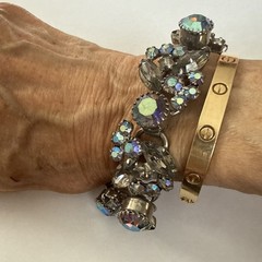 Juliana Delizza & Elster 5 Link Blue Aurora Borealis (AB) Bracelet READ