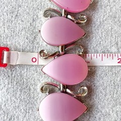Vintage Pink Thermoset Bracelet Moonglow Atomic Mid Century Costume Jewelry