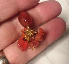 MaryBee 25mm Dangle Carnelian Gold Tone Clip On Earrings 05-01-2025