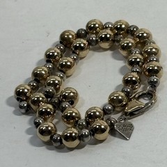 Vintage Signed OR 925 1/20 14K Bracelet Sterling Gold Filled Beads Chain 8″