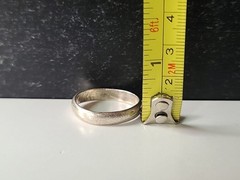 925 Sterling Silver Band Ring Vintage, SIZE US 11.25, READ Description