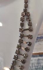 VINTAGE-RETRO STUNNING 1950’s Rhinestone Cocktail Icy Drip Necklace 16 in