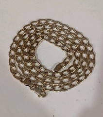 STERLING SILVER CURB LINK CABLE CHAIN MENS WOMENS UNISEX NECKLACE ITALY 20″