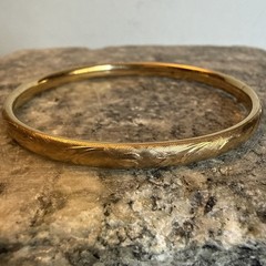 Vintage Marathon 14k Gold Filled Hinged Child’s Bangle Bracelet