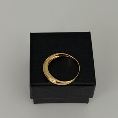 Milor 925 Italy Sterling Silver Gold Vermeil Vintage Shiny Band Ring Size 11