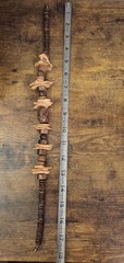 1970s BOHO STATEMENT NECKLACE COCONUT BEADS VINTAGE JEWELRY
