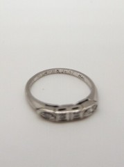 Vintage 1957 4 VS G Diamond Platinum Wedding Band Ring