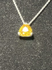 Silver Tone 1970-80s VINTAGE AVON COSTUME CITRINE NECKLACE 20”inches Preowned