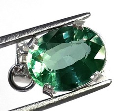 21 CT Natural Green Emerald Pendant Oval Shape 925 Silver EGL Certified Gem 6AHN