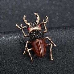 Insect Bumble Bee Brooch Bee Jewelry Gold Color Enamel Brooch Rhinestone Jewelry
