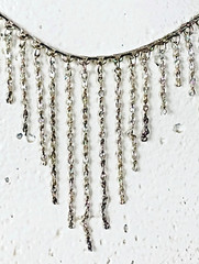 Vintage Fringe Tassel Necklace Black Gunmetal Flapper Era Glamorous