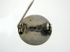 Antique Scotland Sterling Silver Boat Brooch Ship Pin 7.2g 7/8 Inch Diameter