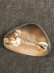 Vtg Modernist 935 Silver Eilat Stone Pin Pendant Bezalel Art Academy Jerusalem