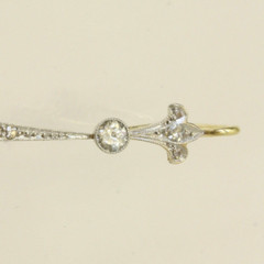 Dangle Drop Engagement Earrings 2.4 Ct Simulated Diamond 14K White Gold Over
