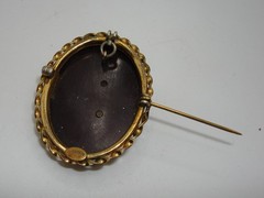 LOVELY VINTAGE D’ABROS GOLD FILLED CAMEO PIN/PENDANT!