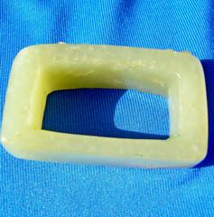 Original Art Deco Antique Old Green Gray Color JADE Sword Slide Guard Fitting
