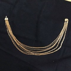 Vintage Gold Tone Mixed Chain Multi-Strand Layered Statement Choker Retro