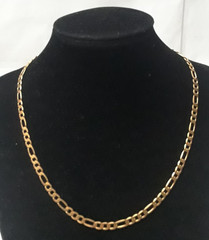 Vintage Lot of 2 Gold-Tone Stackable Flat Chain Necklace 16 – 24 inch
