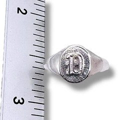 Vintage Initial Letter D Signet 925 Sterling Silver Baby Child Pinky Ring Size 3
