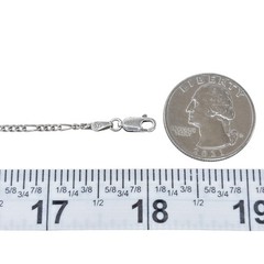 Vintage Sterling Silver 925 2.0mm Figaro Link Chain Necklace 18″