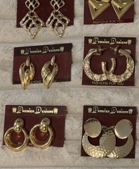 Premier Designs Vintage Earrings Push Back and Clip On