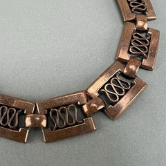 Vintage Renoir Copper Necklace q3z