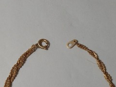 Vintage 15-inch Gold Tone Braided Chain Necklace