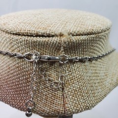 Vintage Necklace Gold Silver Tone Beaded 33 Inch