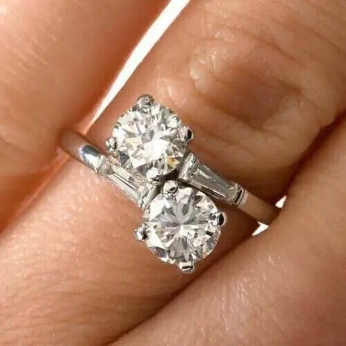 Art Deco 1.50 Ct Diamond Antique Vintage Wedding Ring 925 Sterling Silver