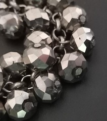 Vintage 24″ Opera Length Ombre Gradient Crystal Cluster Bib Statement Necklace