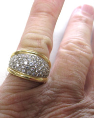 1.50 ctw Diamond Pave Ring in 18k Gold size 7 VS1-2 G Diamonds Make Offer