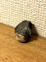 Ancient Egypt Scarab Ring Vintage Sculpture Jewelry Unspecified Material