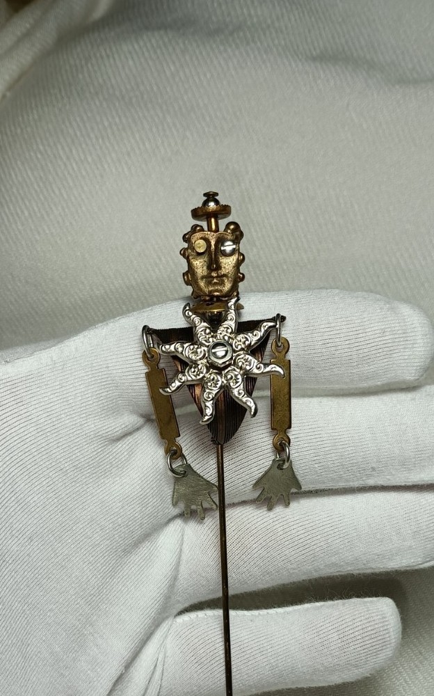 Signed Piver? Stick Pin Abstract Techno Romantic Artist Man Made